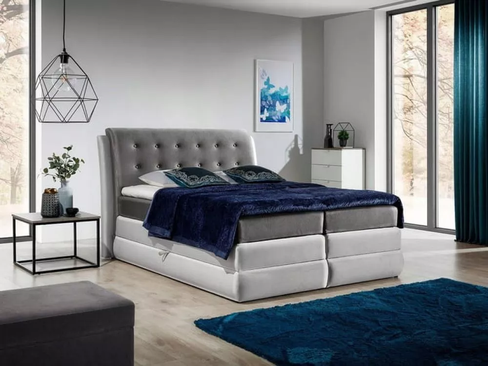 Gulta Arte Boxspring Standard Guļamvietas platums: 160 cm, Korpusa krāsa: tumši pelēks, Guļamvietas garums: 200 cm, · 18