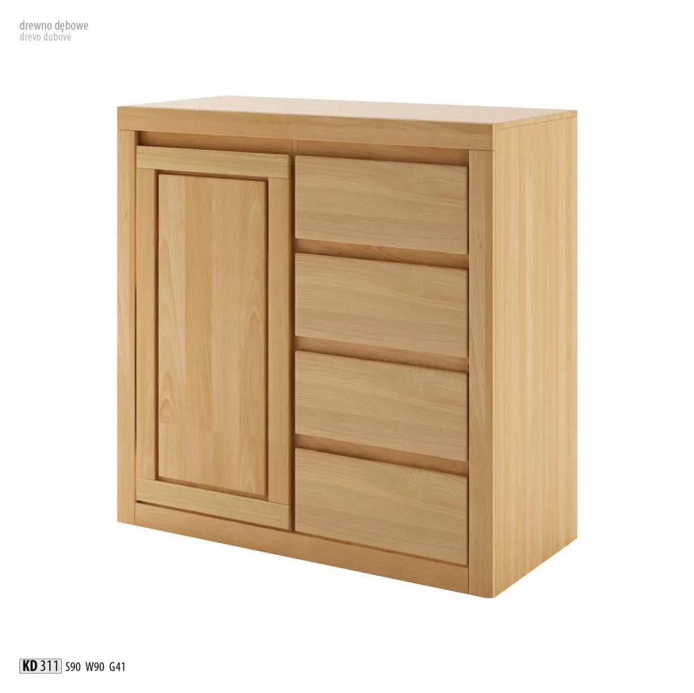 Kumode KD 311 · Ozols · 90 × 41 × 90 cm