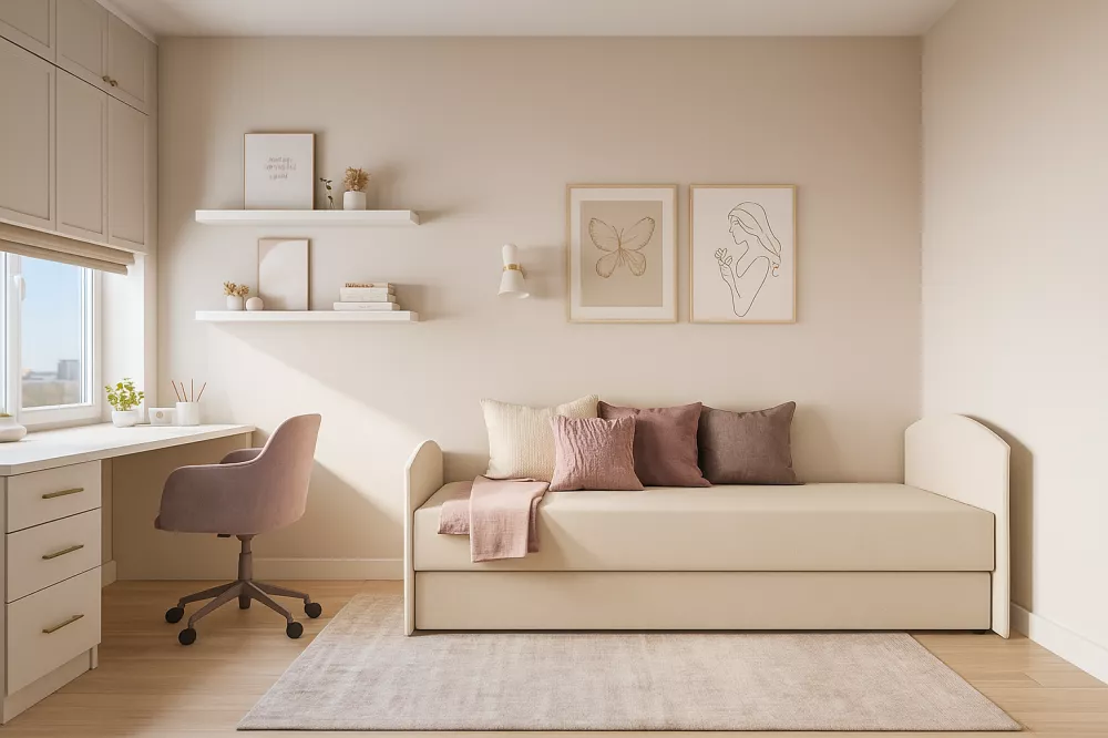 Bērnu gulta Alma 90x200 Standard Kājiņu izmērs: 4 cm, Guļamvietas platums: 90 cm, Guļamvietas garums: 200 cm, · Krēms · 
