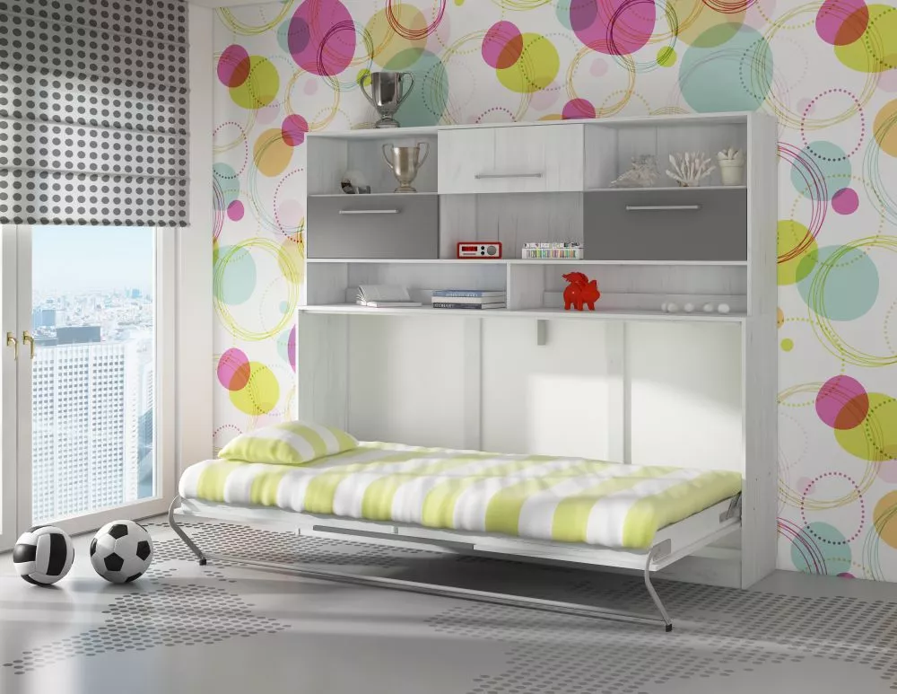 Bērnu gulta Roger Nadstawka ar stelāžu Guļamvietas platums: 90 cm, Guļamvietas garums: 200 cm, · 213 × 40 × 193 cm