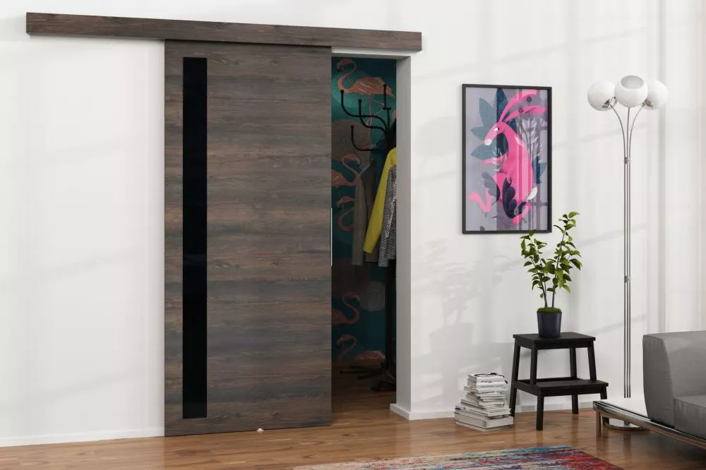 Bīdāmās durvis Malibu M-5 · Tumšais osis · 86 × 205 cm