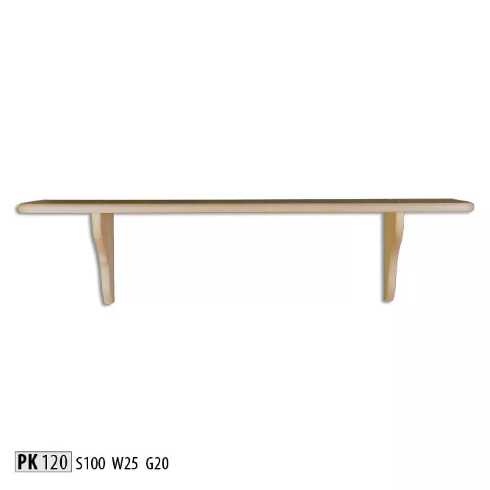 Plaukts PK 120 · Priede · 100 × 25 × 20 cm