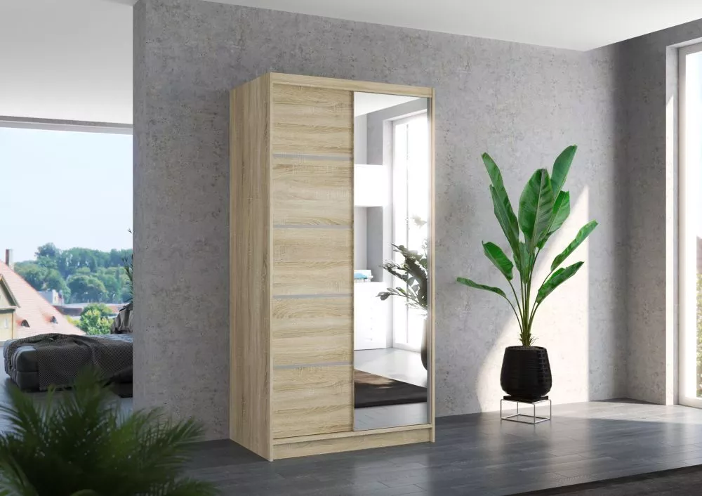 Skapis Orlando Mirror · 100 × 58 × 200 cm