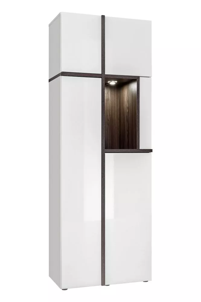 Plaukts Cross 1 · Balts + goba koks · 70 × 197 × 40 cm
