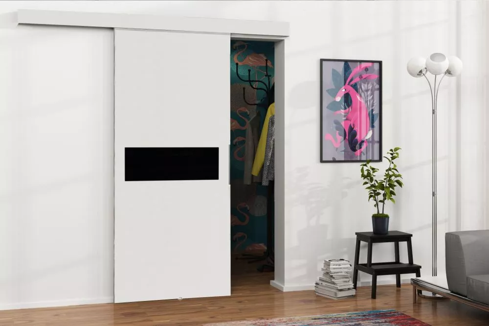 Bīdāmās durvis Malibu M-4 · Balts · 86 × 205 cm