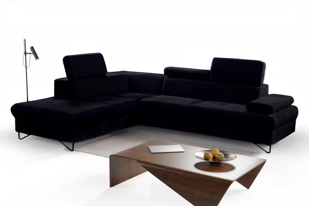 Dīvāns Flavo Standard · Melns · 226 × 276 × 98 cm