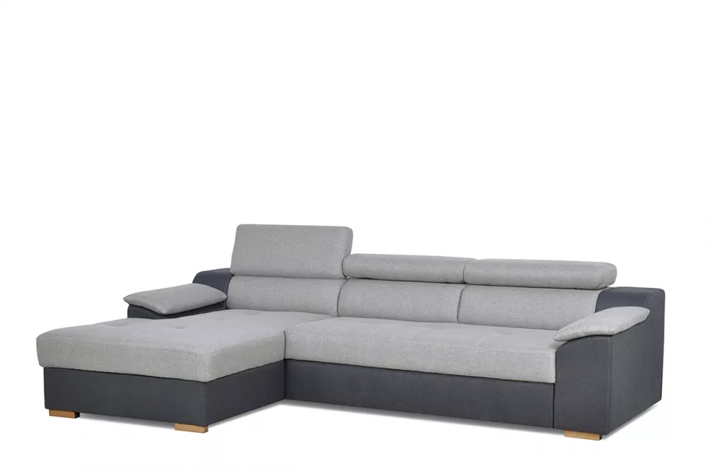 Dīvāns Ibro Standard · Pelēks + tumši pelēks · 170 × 267 × 90 cm