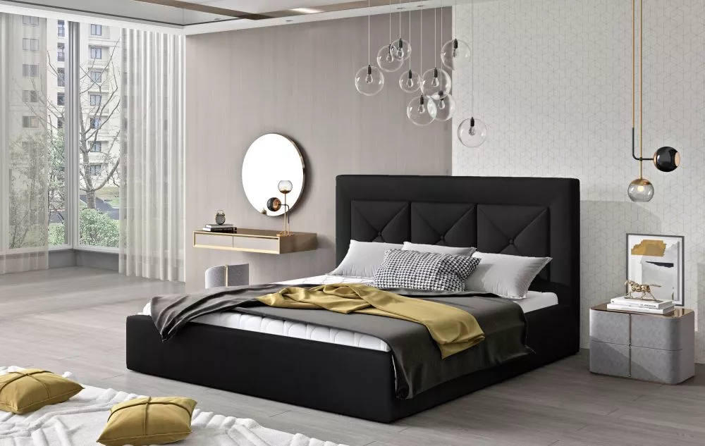Gulta Cloe Lux Standard ar stelāžu Guļamvietas platums: 160 cm, Guļamvietas garums: 200 cm, stelāžas tips: metāla, · Mel