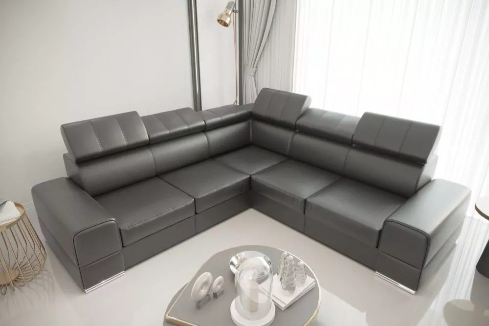 Dīvāns Royal Max Standard · Tumši pelēks · 286 × 286 × 79 cm