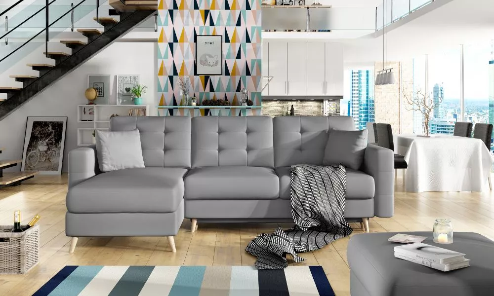 Dīvāns Asgard L Classic standard · Pelēks · 162 × 250 × 87 cm