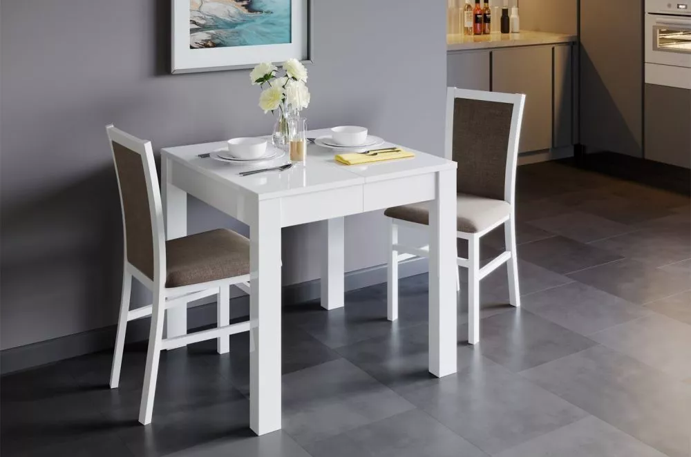 Galds Vega 1 · Balts · 80 × 76 × 80 cm