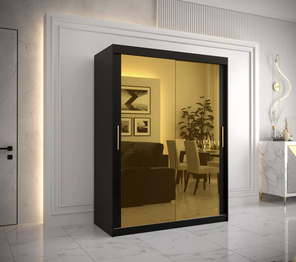 Skapis Golden T3 · Melns · 150 × 62 × 200 cm
