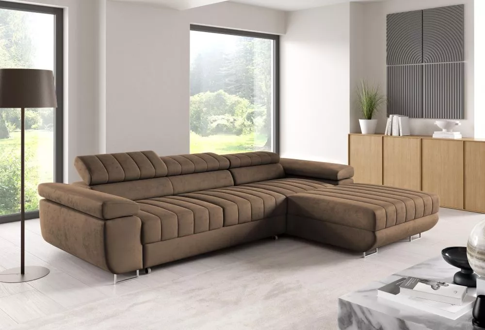 Dīvāns Horizonte Mini standard · Gaiši brūns · 200 × 277 × 87 cm