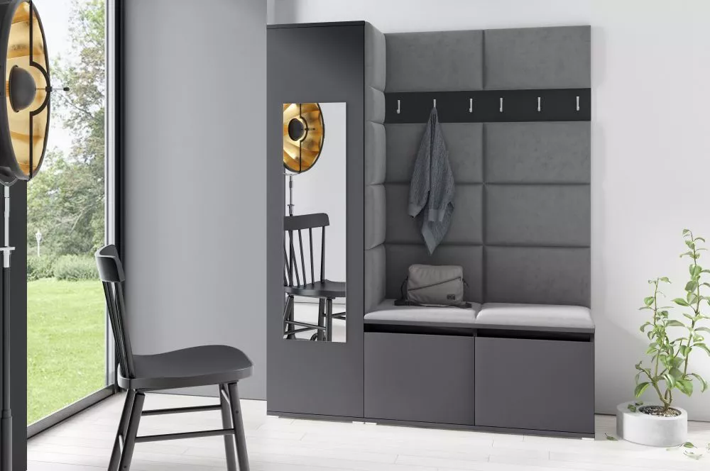 Apavu plaukts Emi 14 Trinity Korpusa krāsa: grafīts, · 145 × 185 × 40 cm