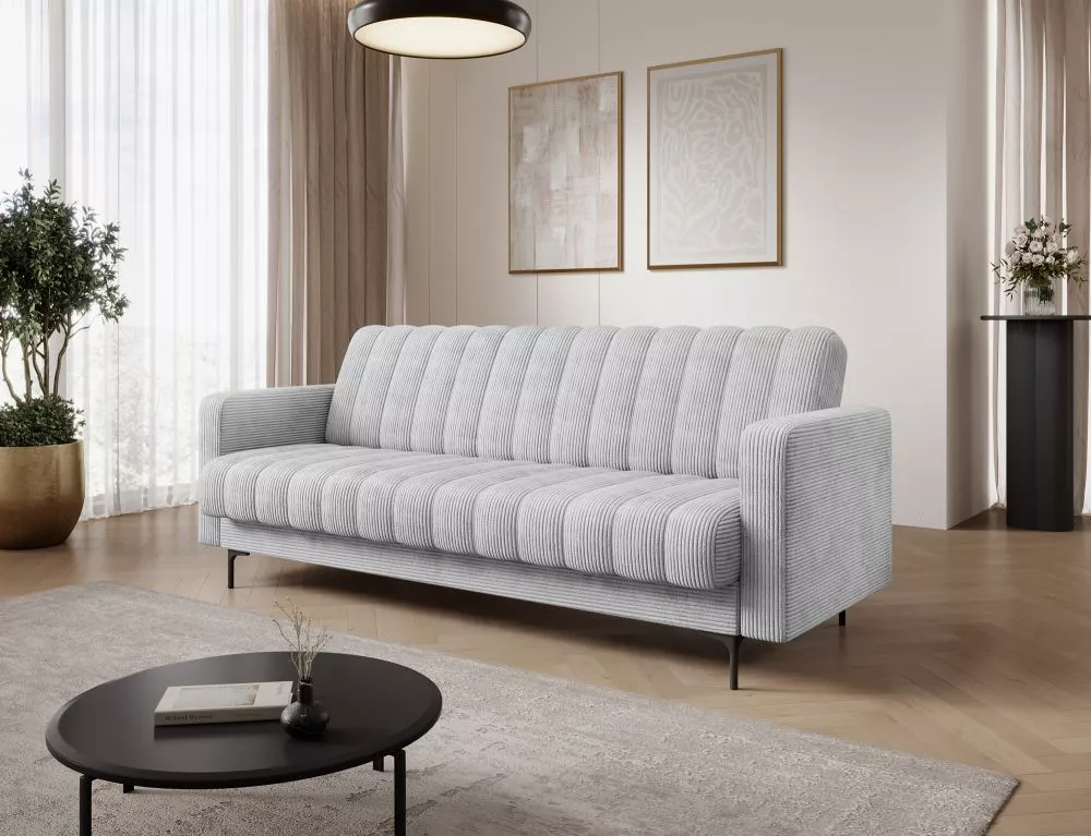 Dīvāns Roneyy Standard · Gaiši pelēks · 89 × 212 × 86 cm