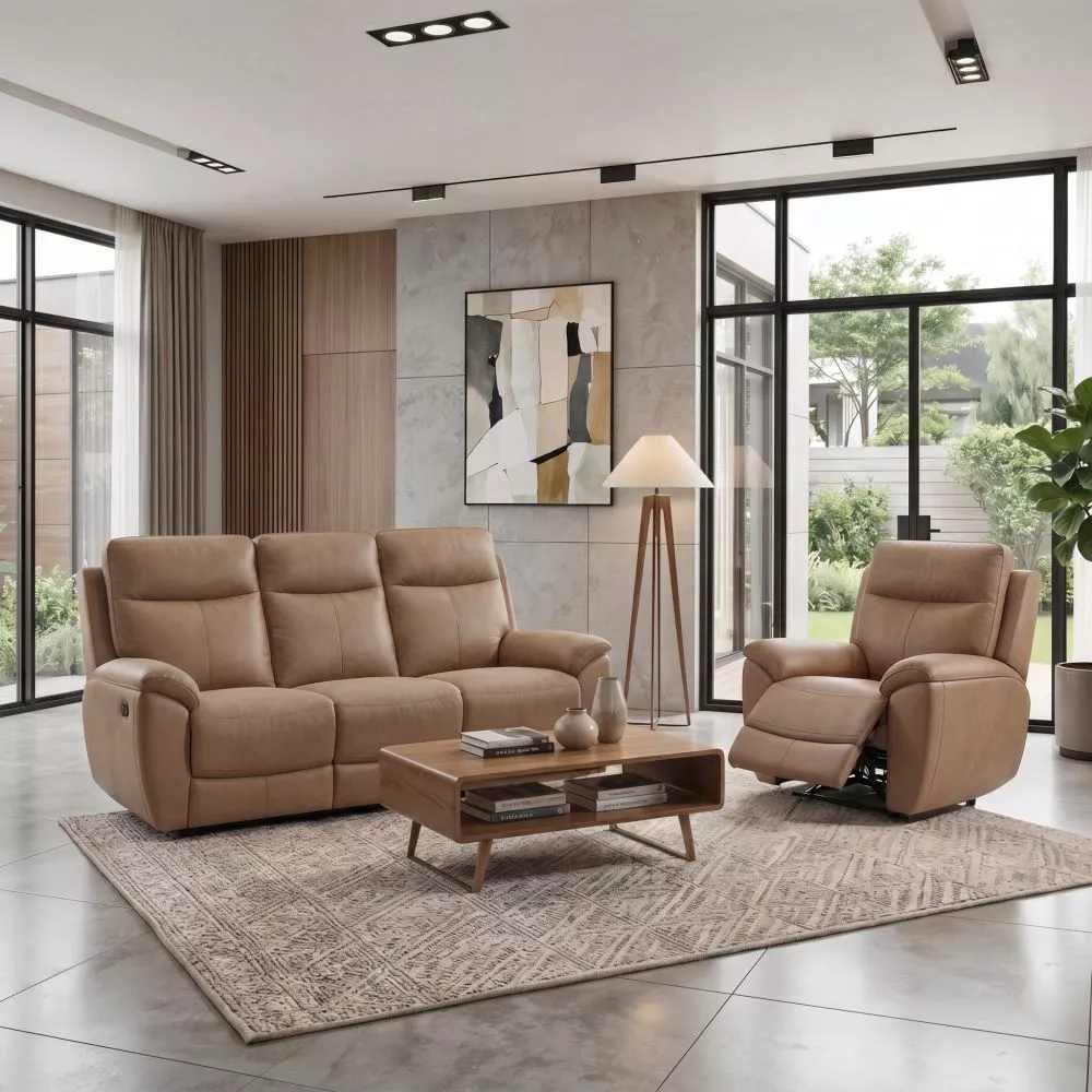 Komplekts Donna 3S+1S Standard · Bēšs · 100 × 106 cm