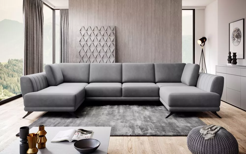 Dīvāns Larco Premium Standard · Tumši pelēks · 191 × 362 × 90 cm