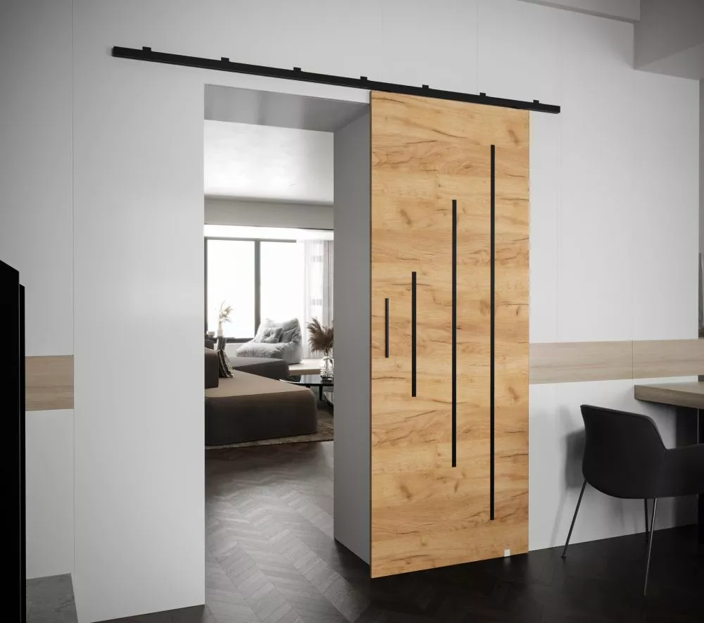 Bīdāmās durvis Zonda Y · Ozols craft zelts · 70 × 204 cm