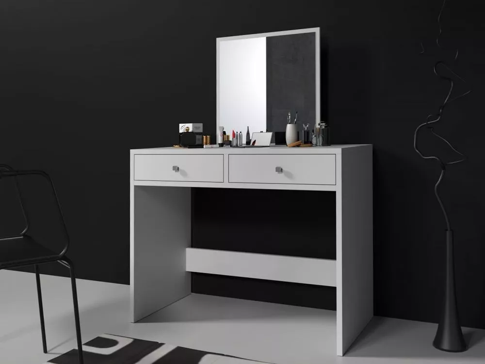 Kosmētikas galds Mega Cosmetic · Balts · 100 × 134 × 50 cm