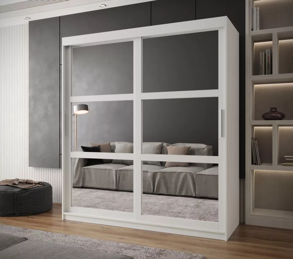 Skapis Miror · Balts · 180 × 62 × 200 cm