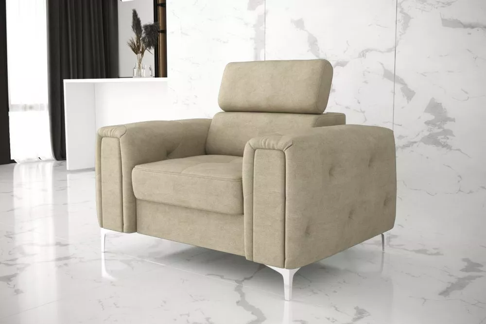 Mīksts krēsls Orion 1S standard Sēdvietas dziļums: 56 cm, · Bēši brūns · 110 × 97 × 78 cm
