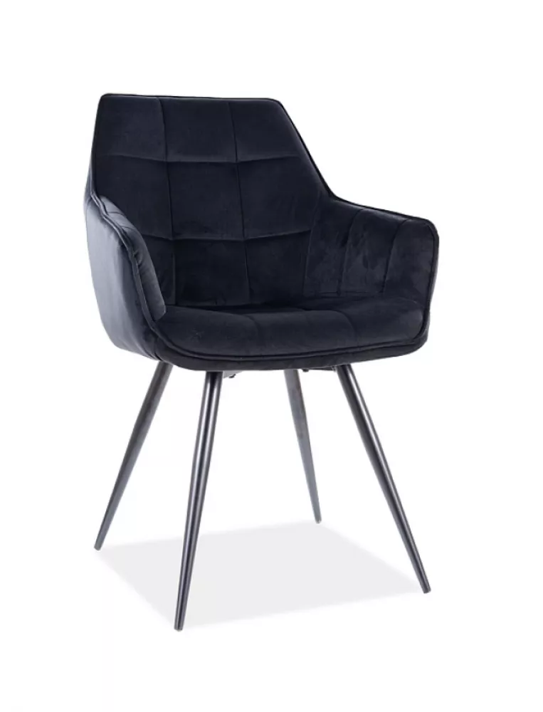 Krēsls Lilia Velvet · Melns · 90 × 59 × 45 cm