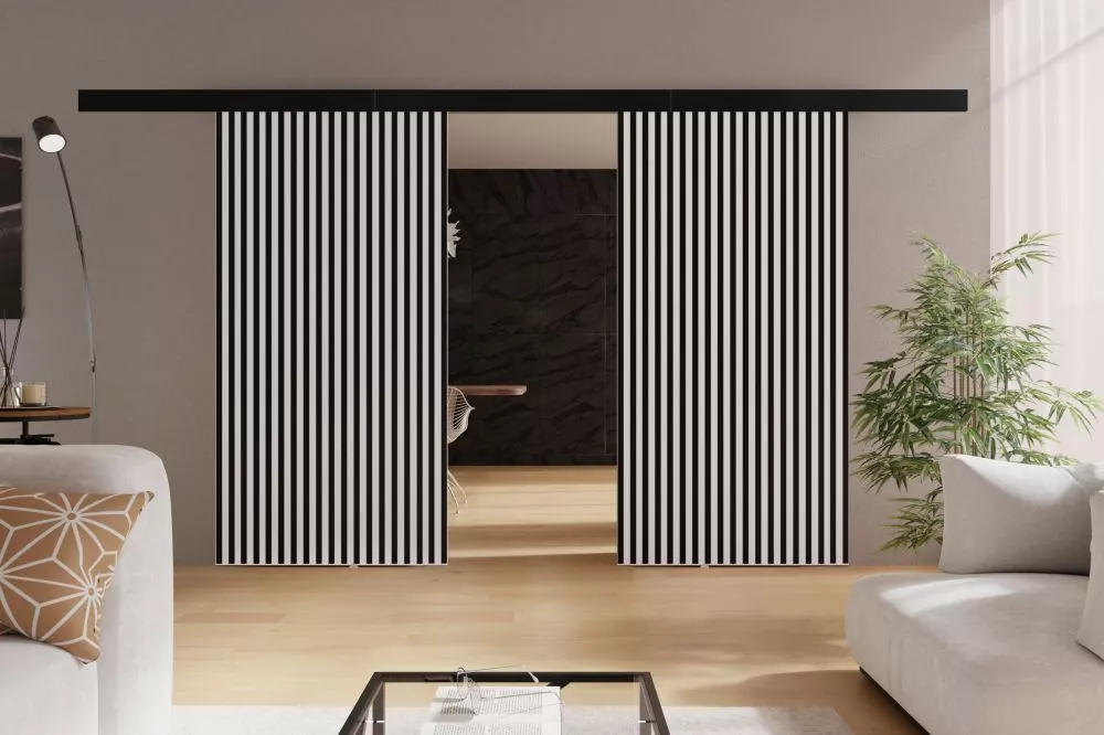 Bīdāmās durvis Belmo Duo · Balts · 212 × 205 cm