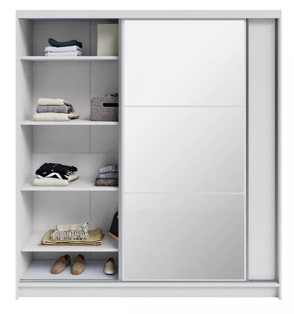 Skapis Denver SZ Premium · Balts · 200 × 60.3 × 218 cm
