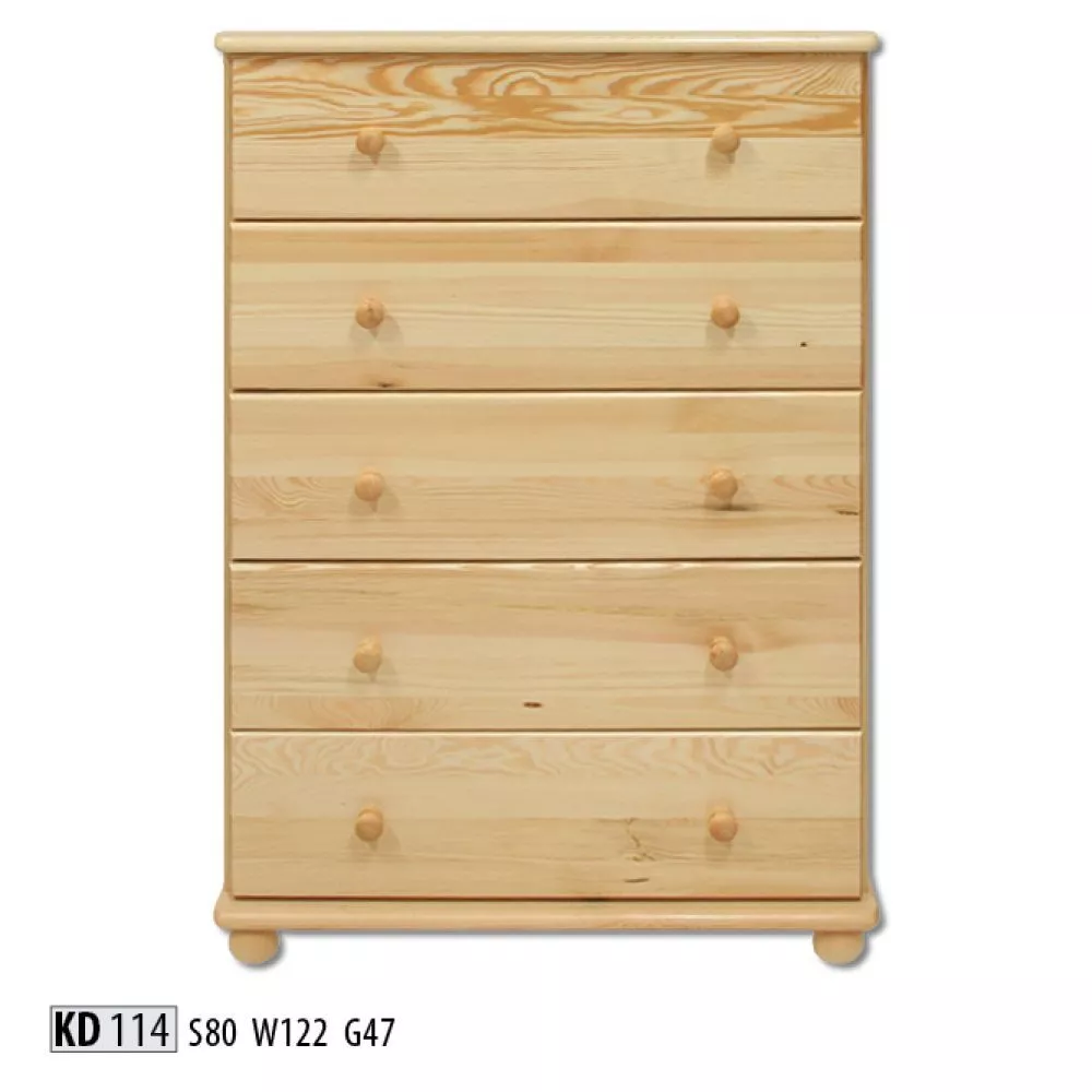 Kumode KD 114 · Priede · 80 × 47 × 122 cm