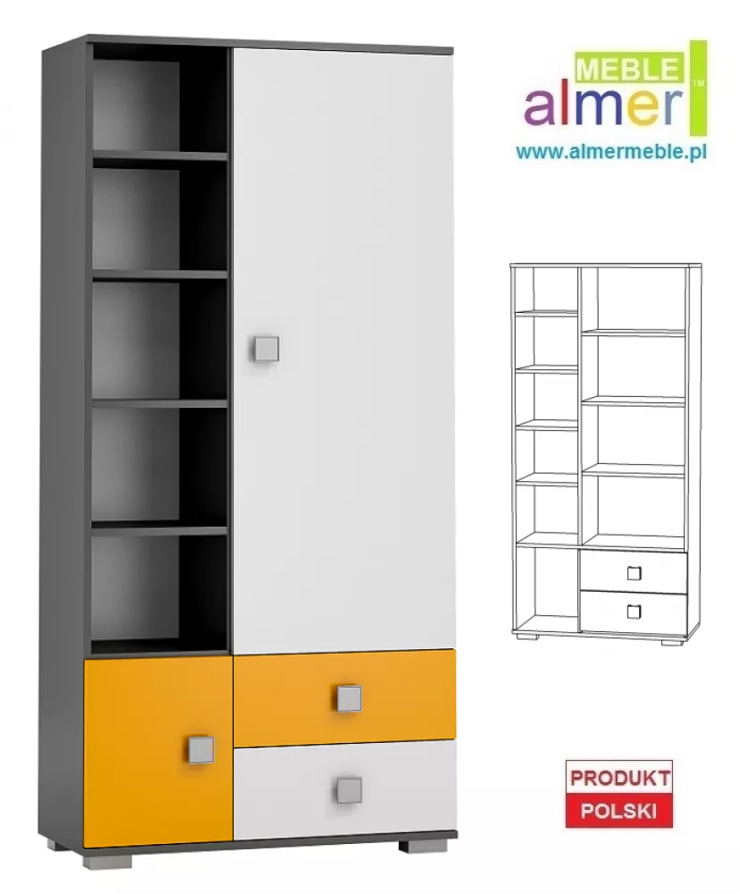Plaukts Yellow 6 · 90 × 190 × 40 cm