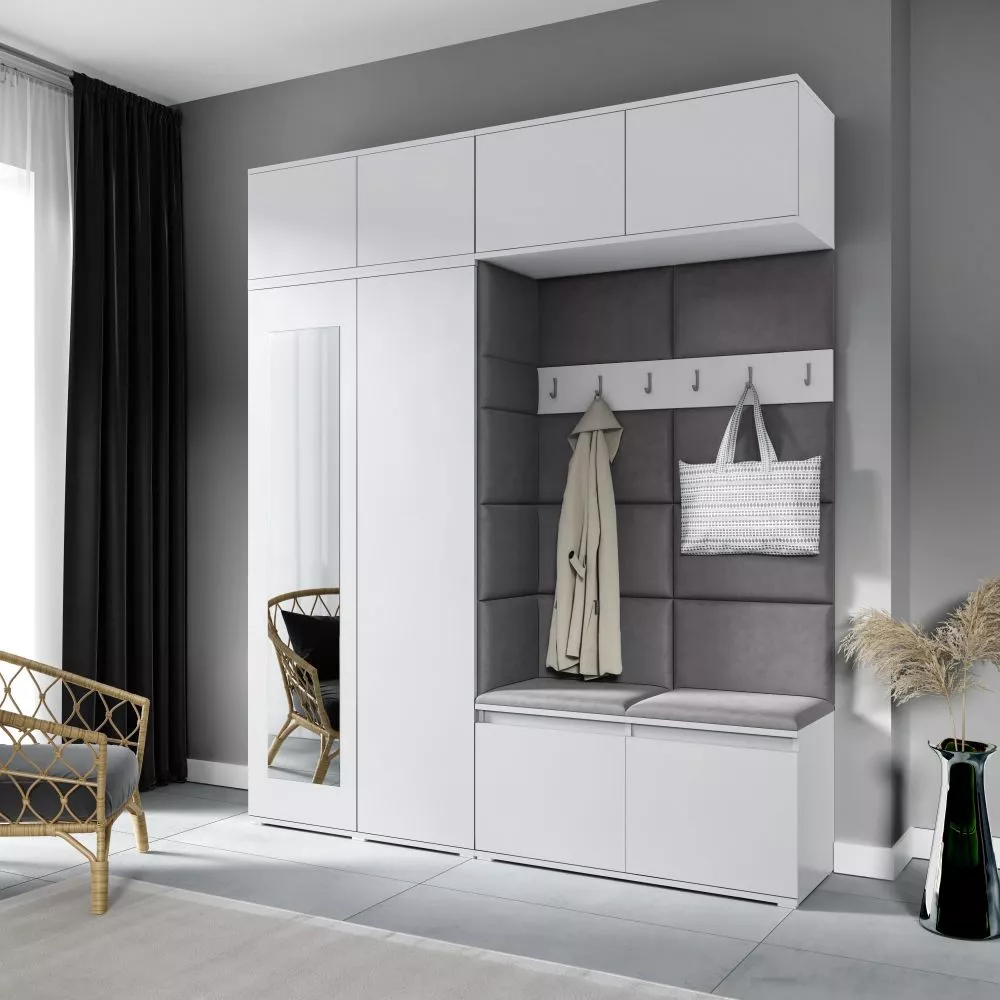 Apavu plaukts Emi 16 Trinity Korpusa krāsa: balts, · 190 × 225 × 40 cm
