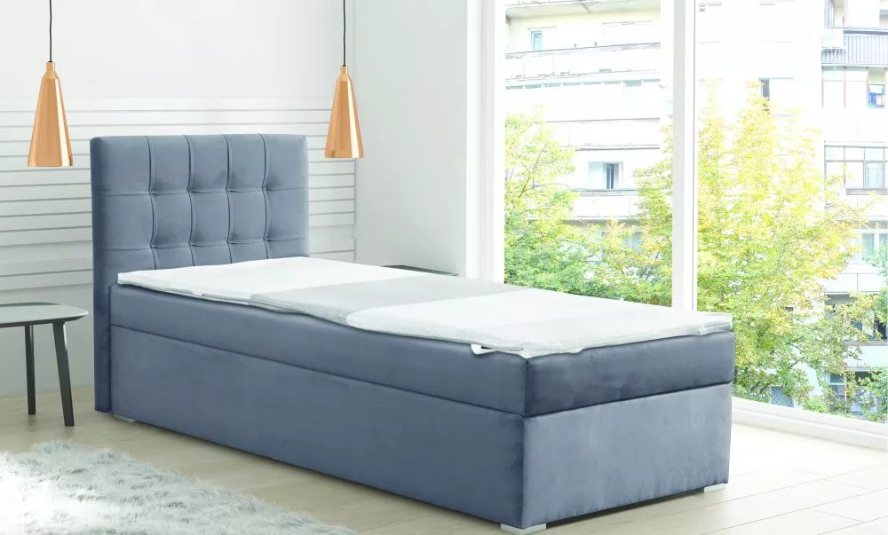 Gulta Vario 90x200 Boxspring Standard Guļamvietas platums: 90 cm, Guļamvietas garums: 200 cm, · Pelēks · 91 × 207 × 110 