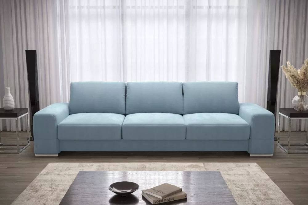 Dīvāns Zara DL Standard · Gaiši zils · 95 × 270 × 82 cm