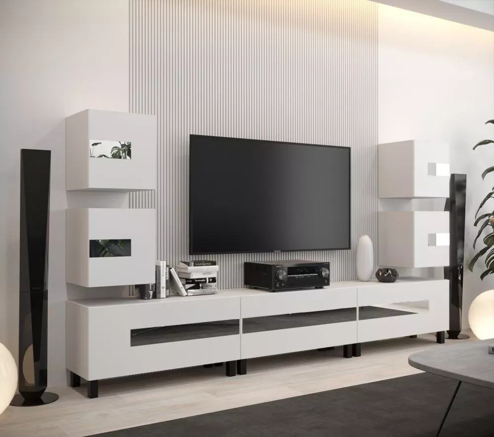 Sekcija New Concept C92 · Balts · 273 × 35 × 147 cm