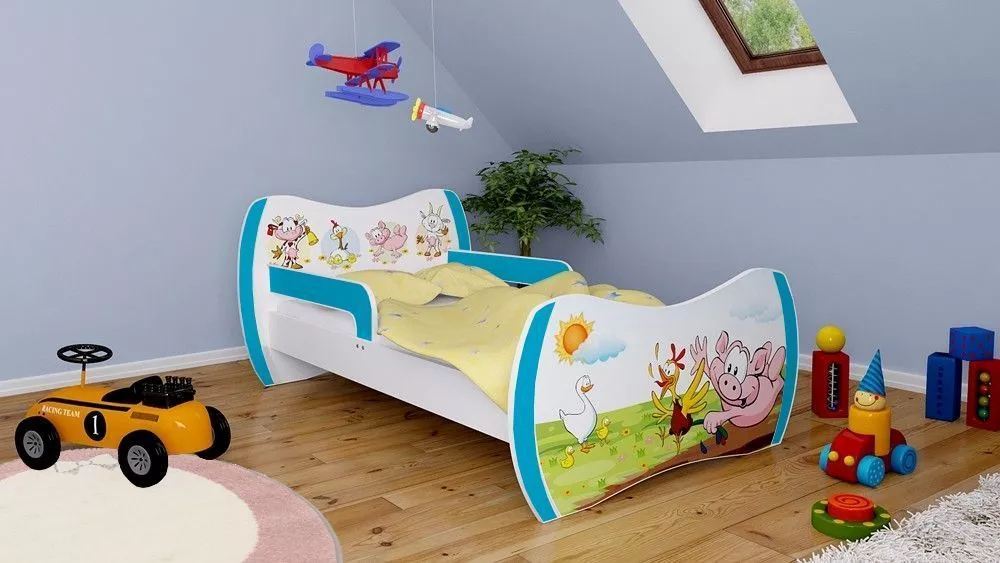 Bērnu gulta Dream L03 160x80 DM21 ar stelāžu Guļamvietas platums: 80 cm, Guļamvietas garums: 160 cm, · 104 × 164 × 71 cm