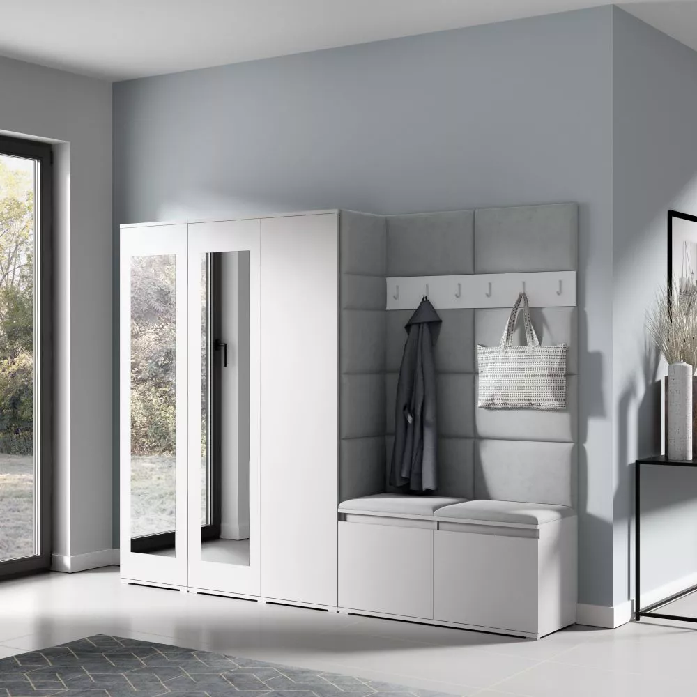 Apavu plaukts Emi 15 Trinity Korpusa krāsa: balts, · 235 × 185 × 40 cm