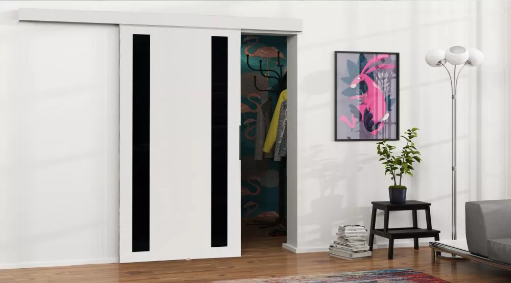 Bīdāmās durvis Malibu M-6 · Balts · 106 × 205 cm