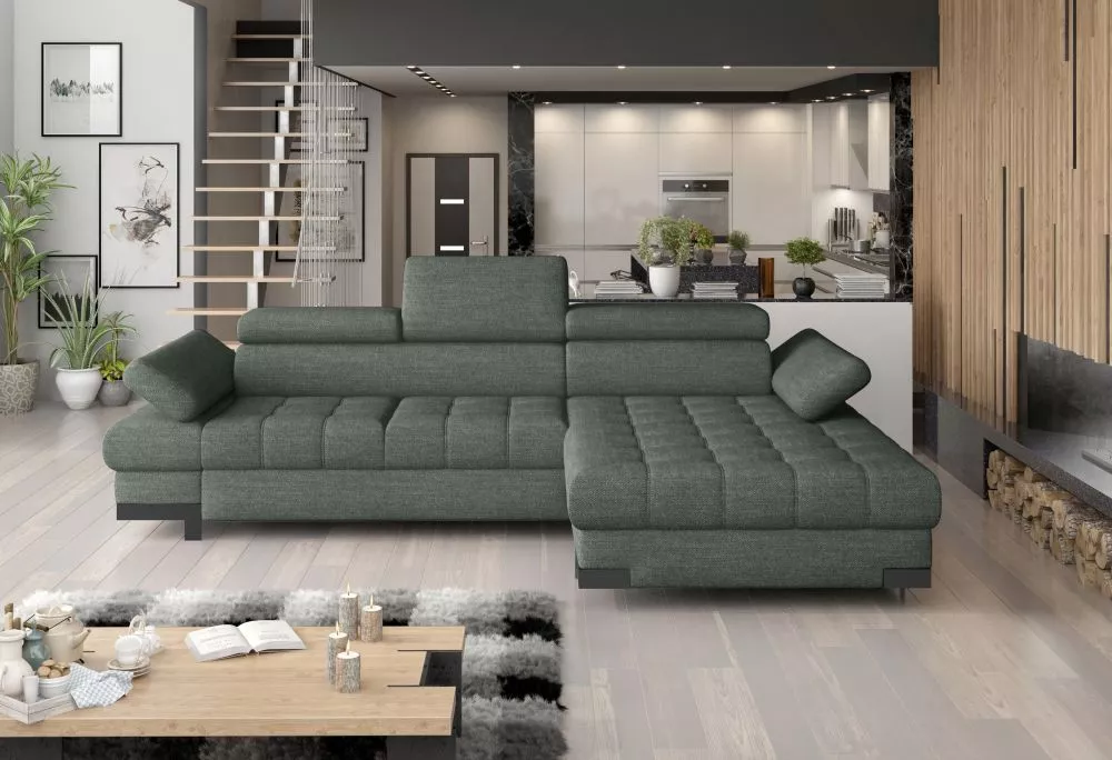 Dīvāns Selva Mini Standard · Zaļš · 173 × 270 × 75 cm