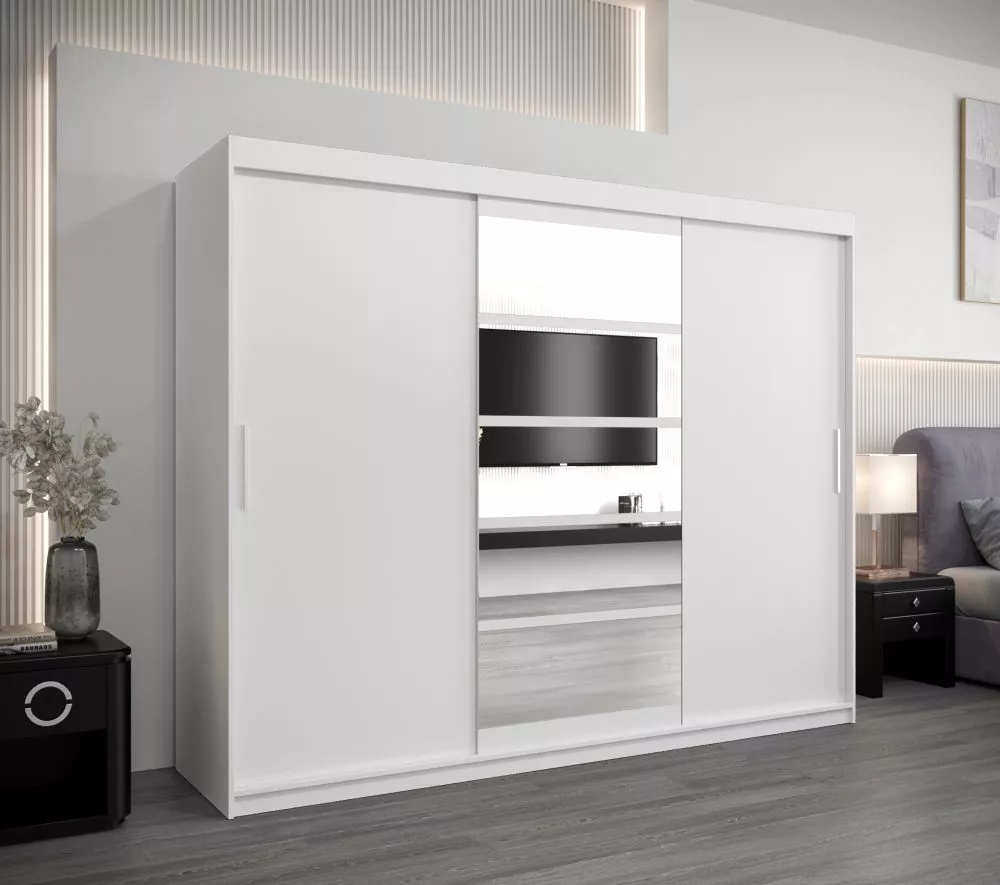 Skapis Roma 1 · Balts · 250 × 62 × 200 cm