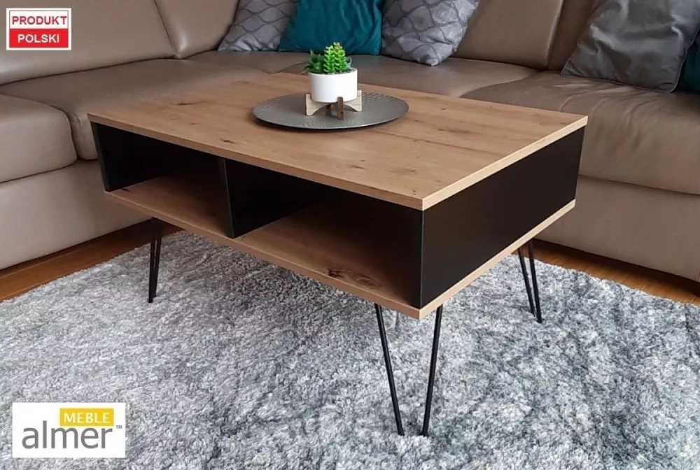 Žurnālgalds K2 · Ozols artisan · 90 × 60 × 50 cm