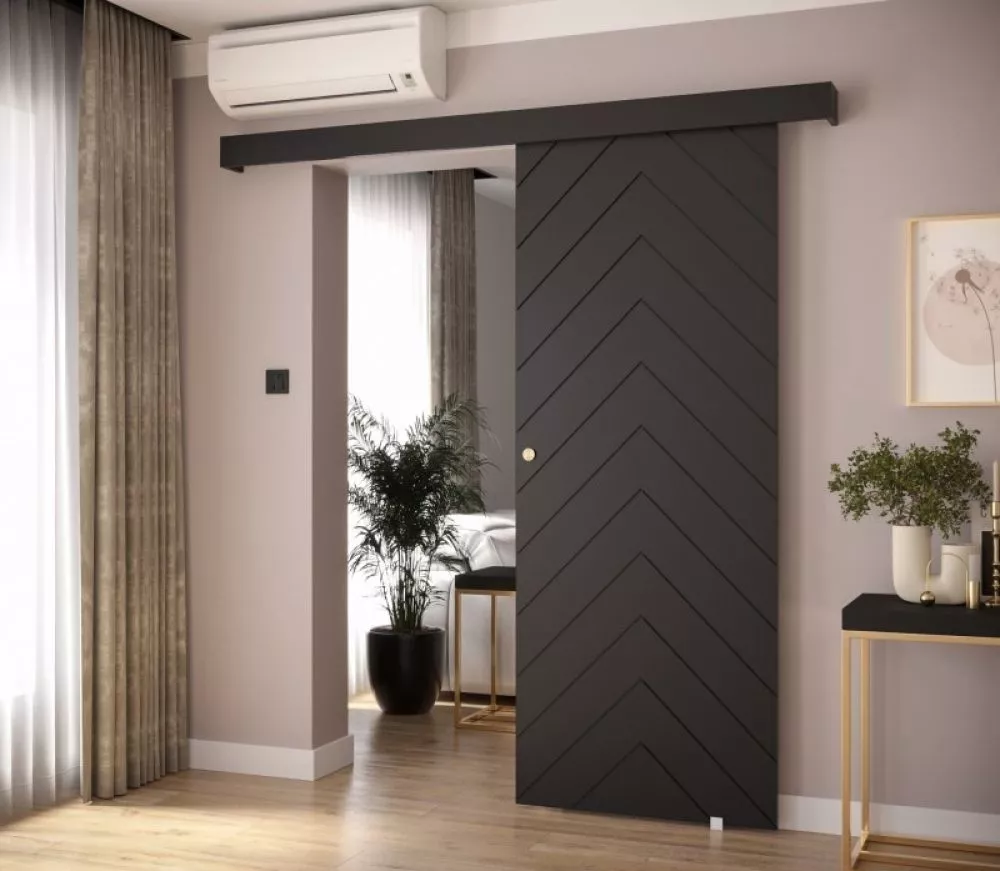 Bīdāmās durvis Salwador Ryfel 4 · Melns · 70 × 204 cm