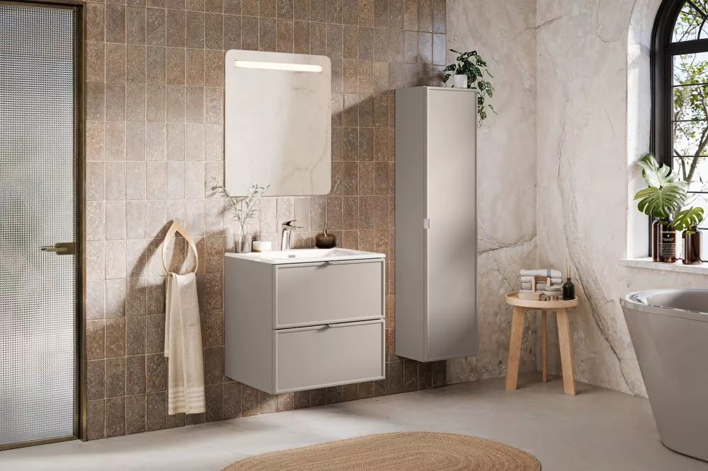 Vannas istabas komplekts Bella Cashmere Set Sky ar LED · Kašmira · 180 × 46 cm