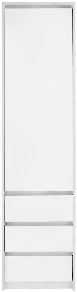 Grāmatu skapis Dexter DE10 · Balts · 50 × 40 × 200 cm