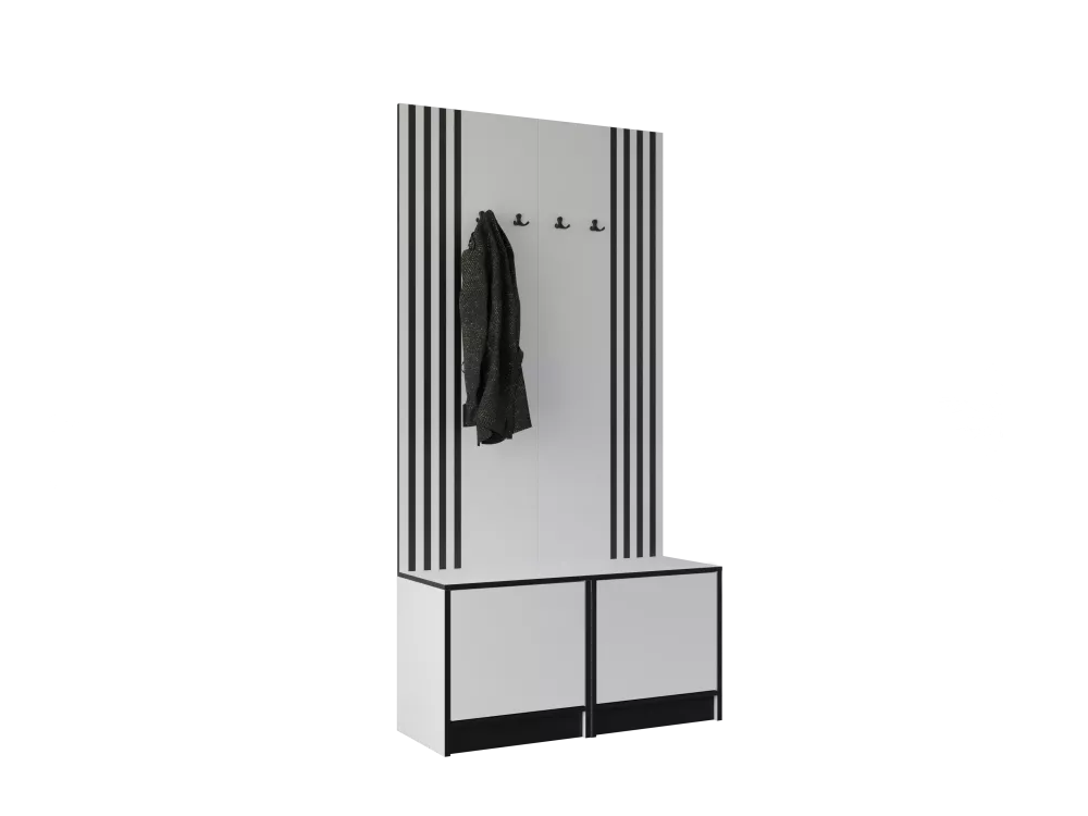 Koridora iekārta Eden Plus 19 · Balts · 106.4 × 39 × 205 cm