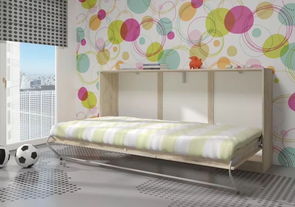 Bērnu gulta Roger ar stelāžu Guļamvietas platums: 90 cm, Guļamvietas garums: 200 cm, · 212.8 × 40.4 × 113.3 cm