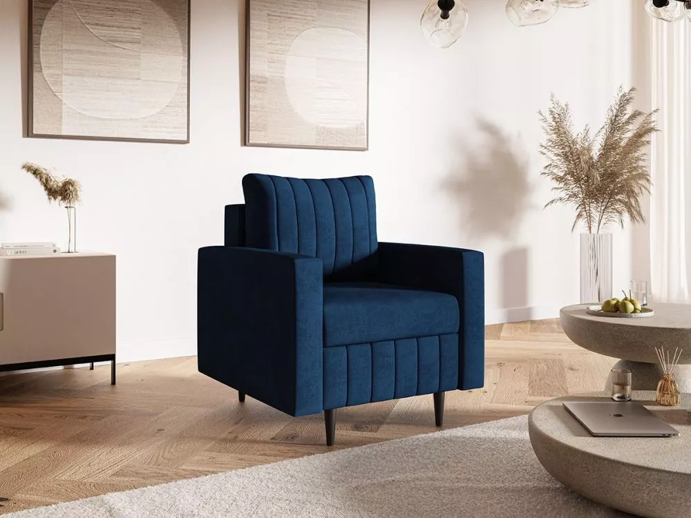 Mīksts krēsls Comfort 1S Standard Sēdvietas dziļums: 47 cm, · Zils · 80 × 90 × 94 cm