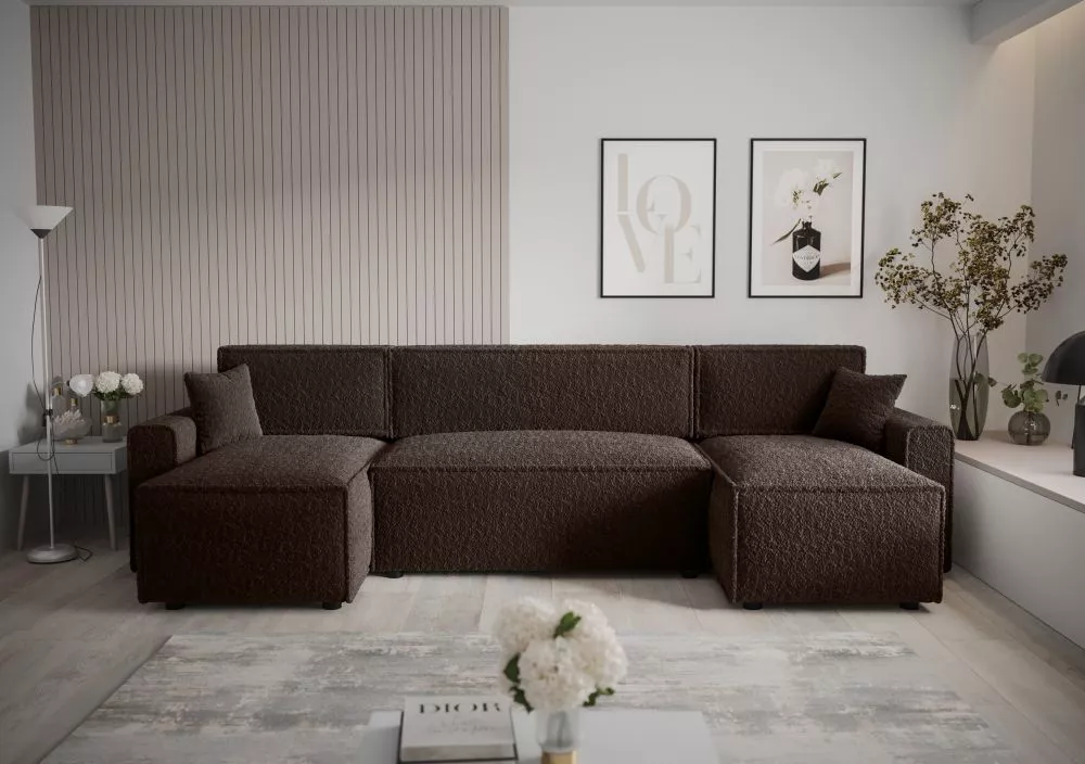 Dīvāns Mira U Bis Anthology Standard · Tumši brūns · 140 × 301 × 90 cm