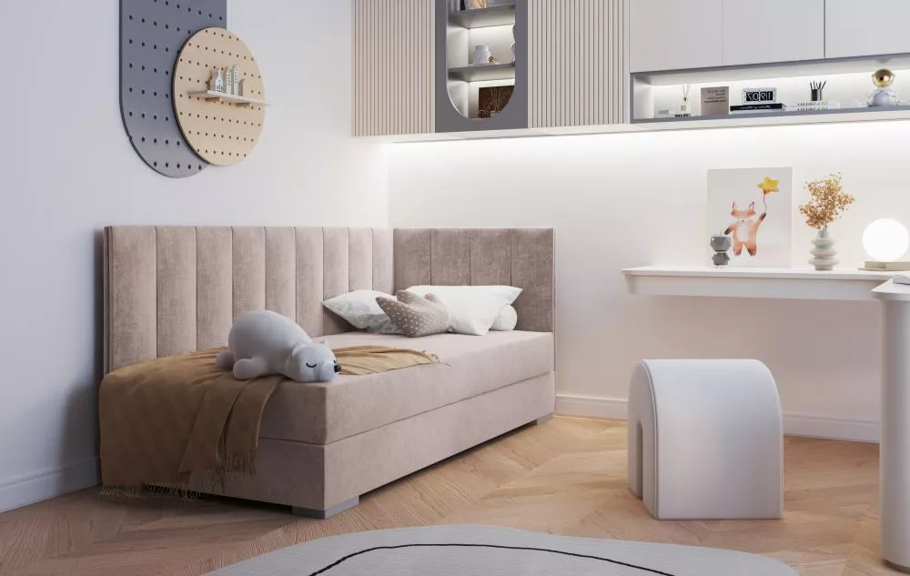 Gulta Coimbra 3R Boxspring Standard Guļamvietas platums: 90 cm, Guļamvietas garums: 200 cm, · Bēšs · 95 × 205 × 95 cm