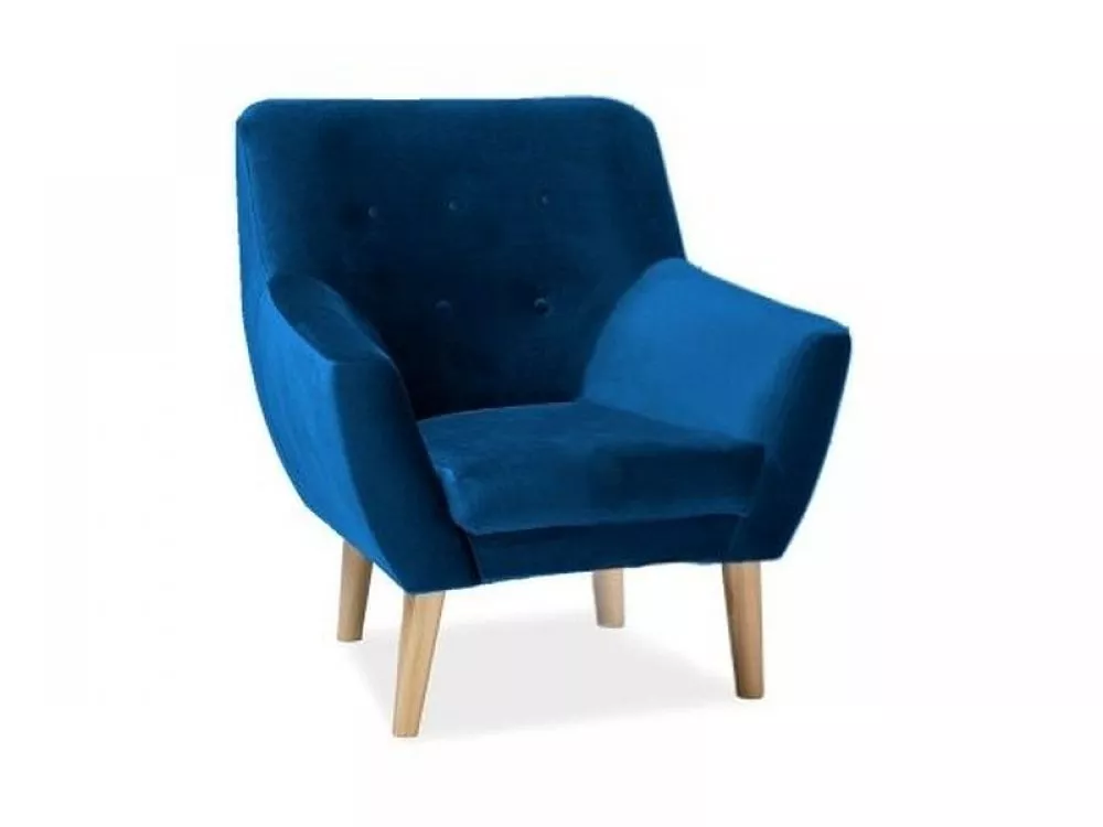 Krēsls Nordic 1 Velvet · Zila · 90 × 76 × 75 cm