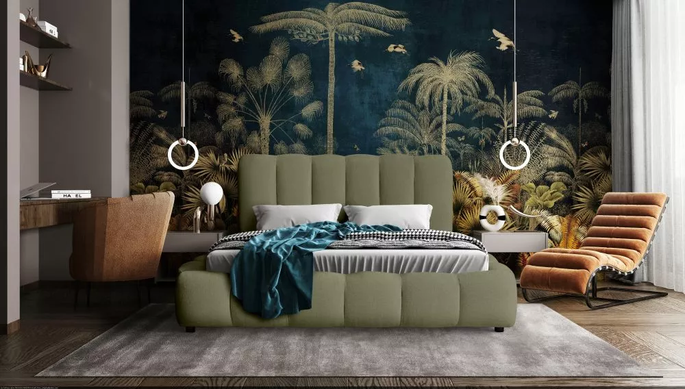 Gulta Dallas Premium Standard ar stelāžu Guļamvietas platums: 140 cm, Guļamvietas garums: 200 cm, stelāžas tips: koka, ·